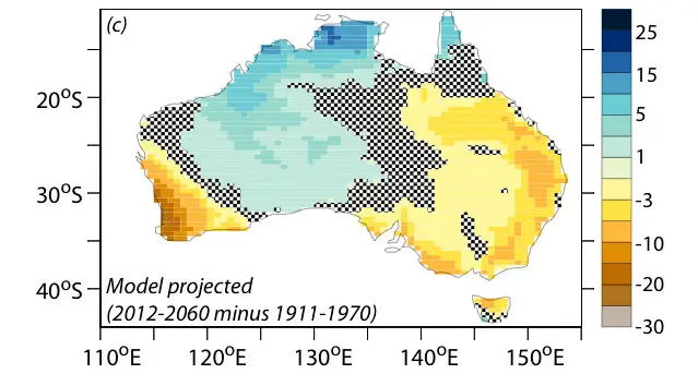 australia future rainfall map