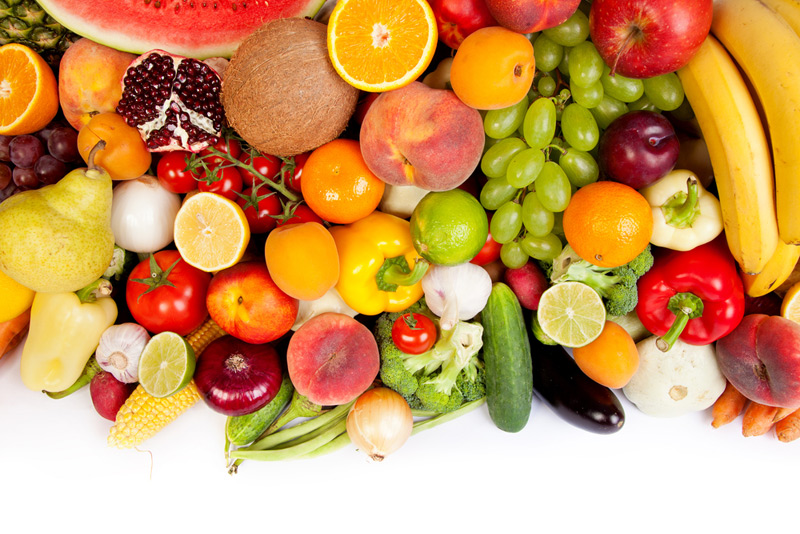 Bizarre food play inserting fruit veggies