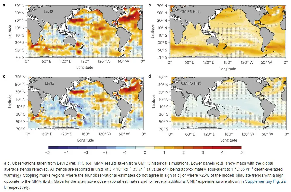 ocean heat content global warming map