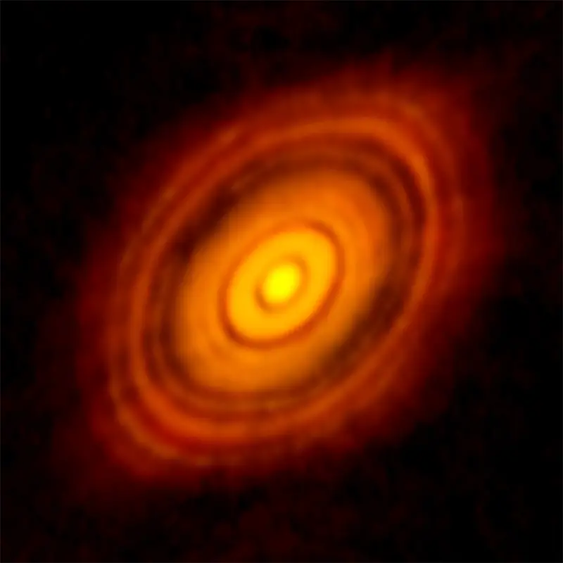 planets forming around a young star