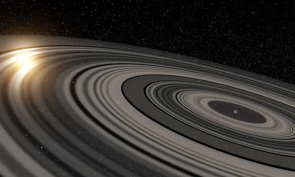 giant ring system of exoplanet