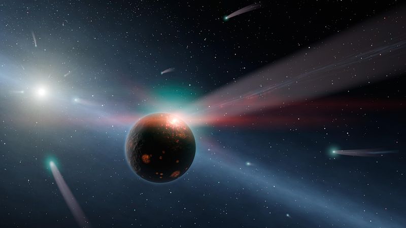 comets organics life early young earth