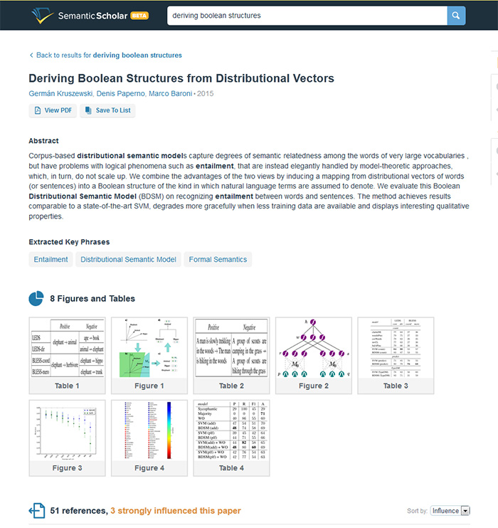 semantic scholar ai search engine 2015 technology