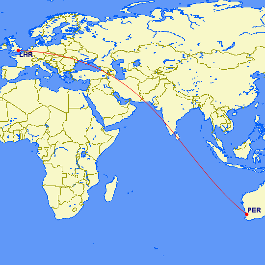 london perth route map 2018