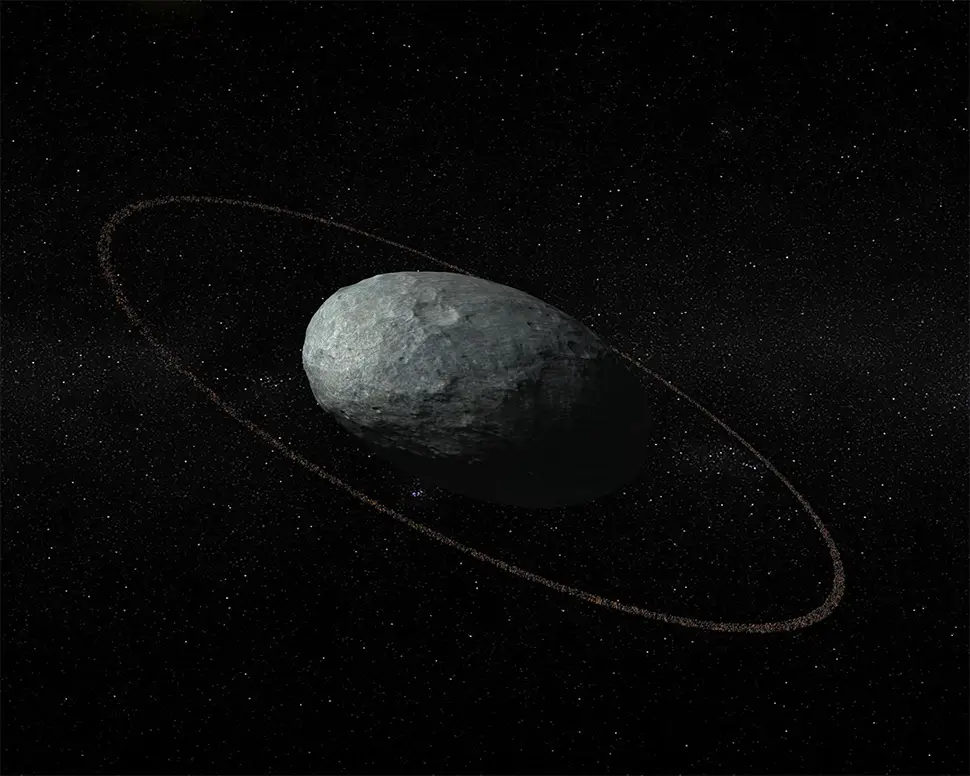 first trans neptunian object with ring system