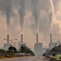 fossil fuel pollution skyline