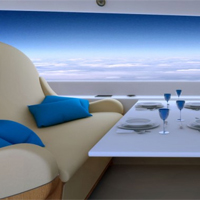 supersonic jet window display