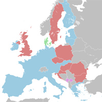 Lithuania joins the Eurozone 2015 map