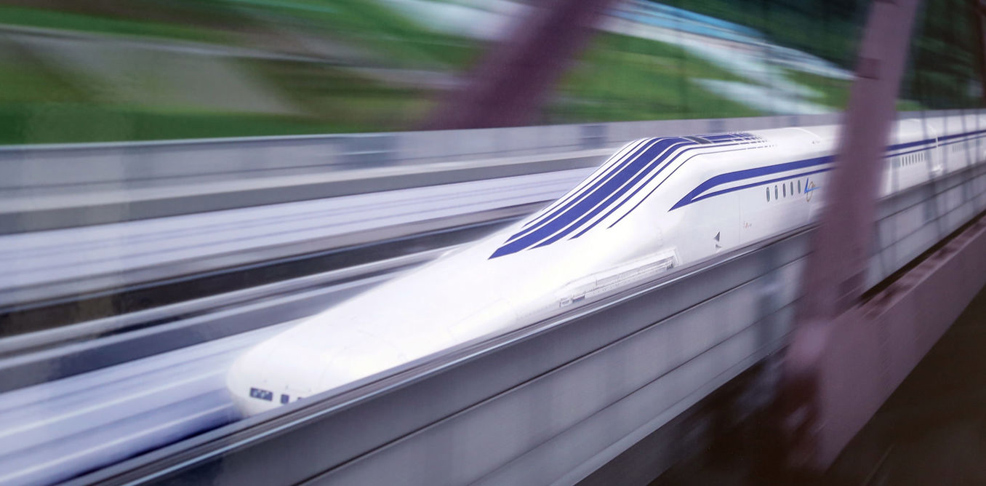 Chūō Shinkansen superconducting maglev train in Japan 2030s