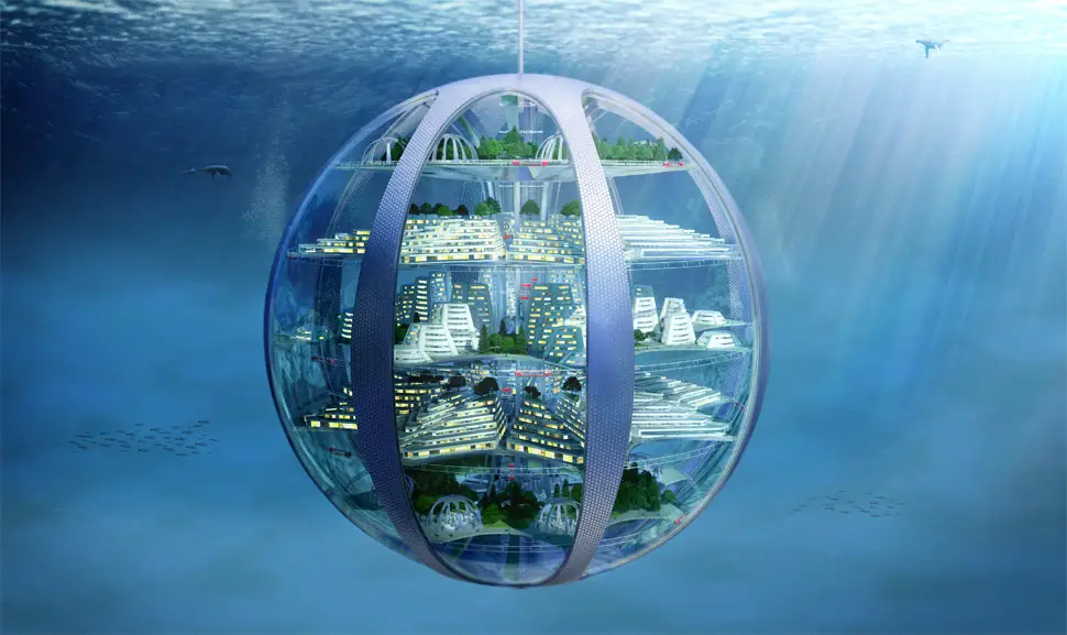 underwater bubble city 2100