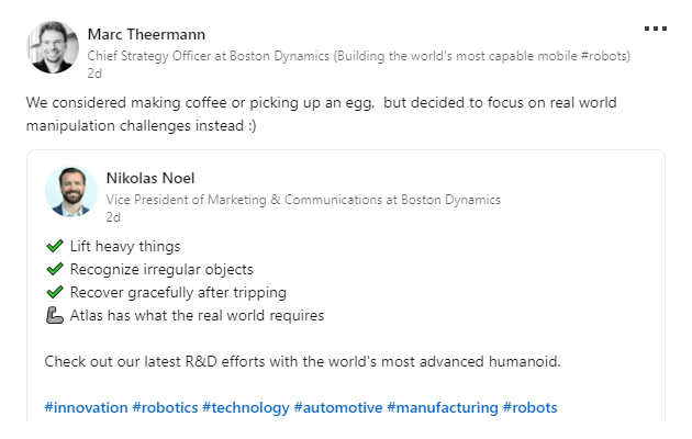Boston Dynamics LinkedIn