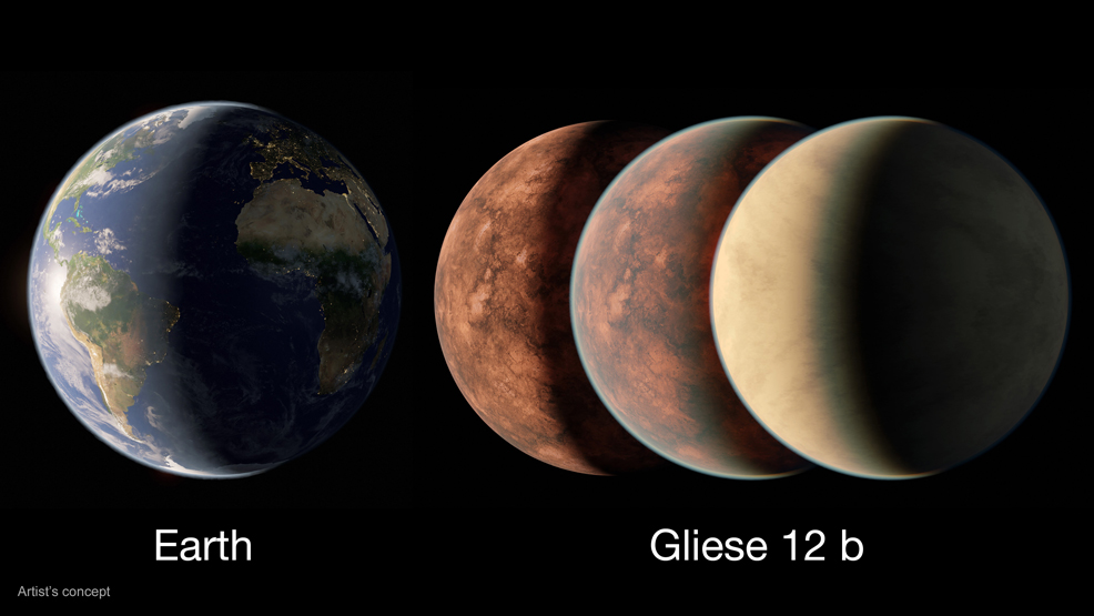 Gliese 12 b Earth comparison