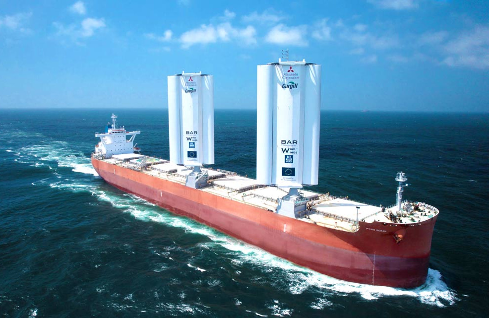 wind powered cargo ship future technology
